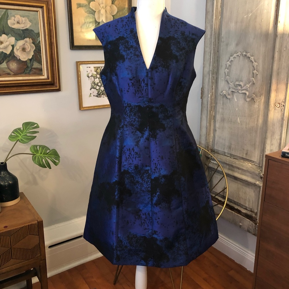 Maggie London Blue & Black Watercolor Cocktail